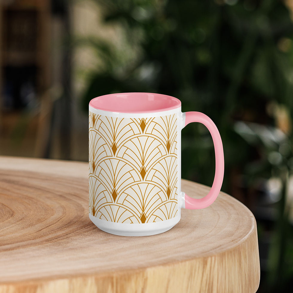 Thumbnail: Art DeCo Collection: Imperial Gold Mug with Color Inside