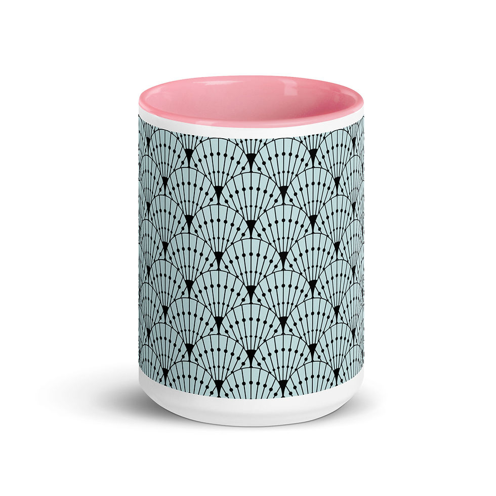 Thumbnail: Art DeCo Collection: Fan Out Mug with Color Inside