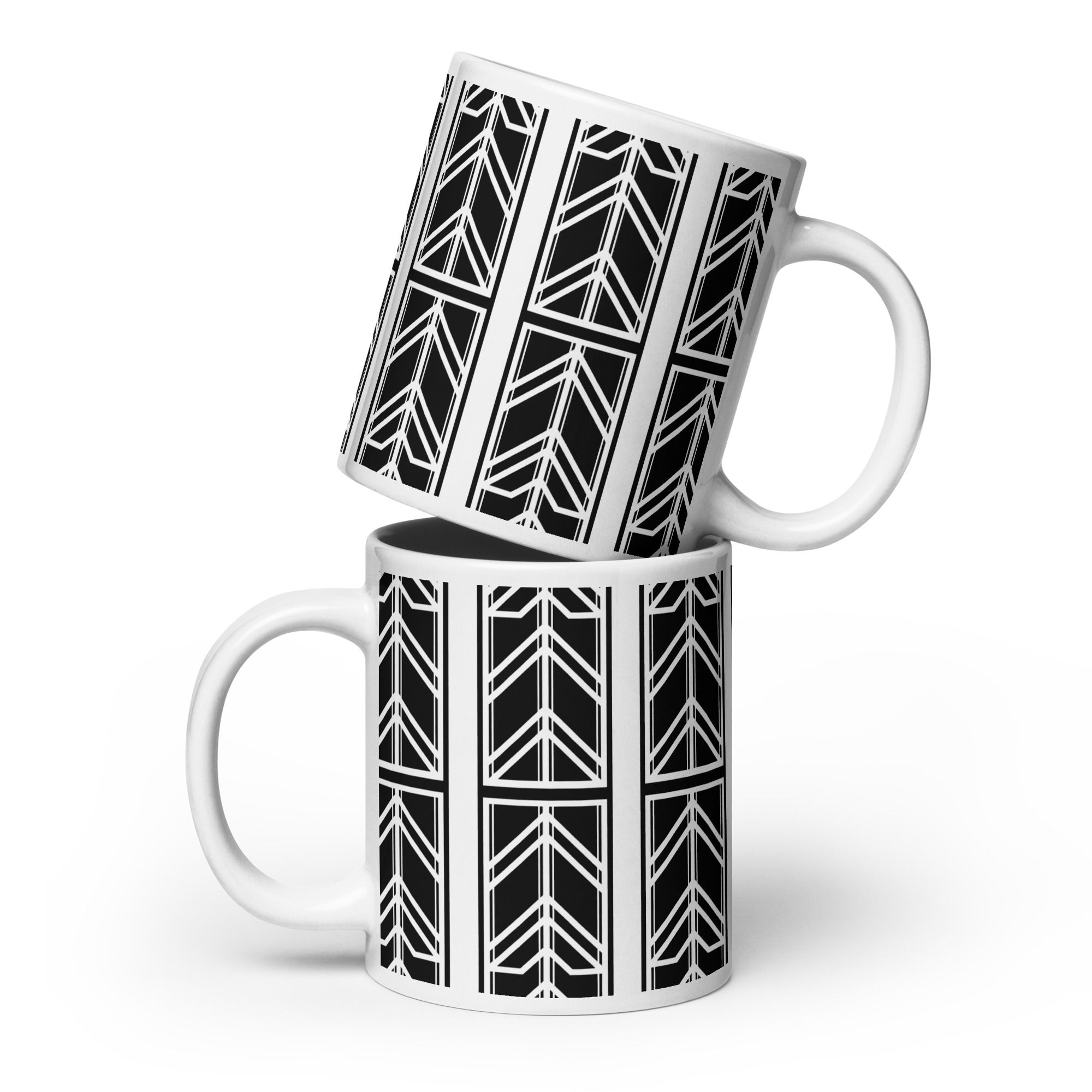 Art DeCo Collection: Arrows Up White glossy mug