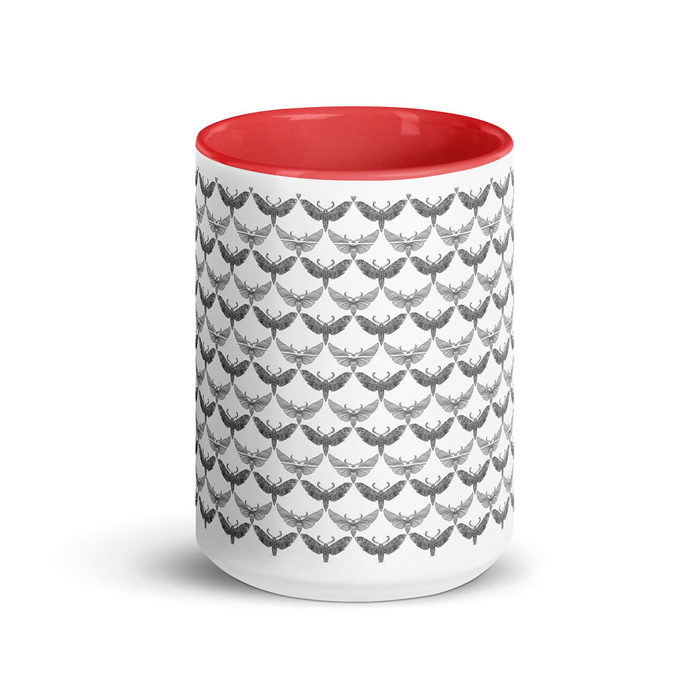 Thumbnail: Art DeCo Collection: Empire of Moths Mug with Color Inside