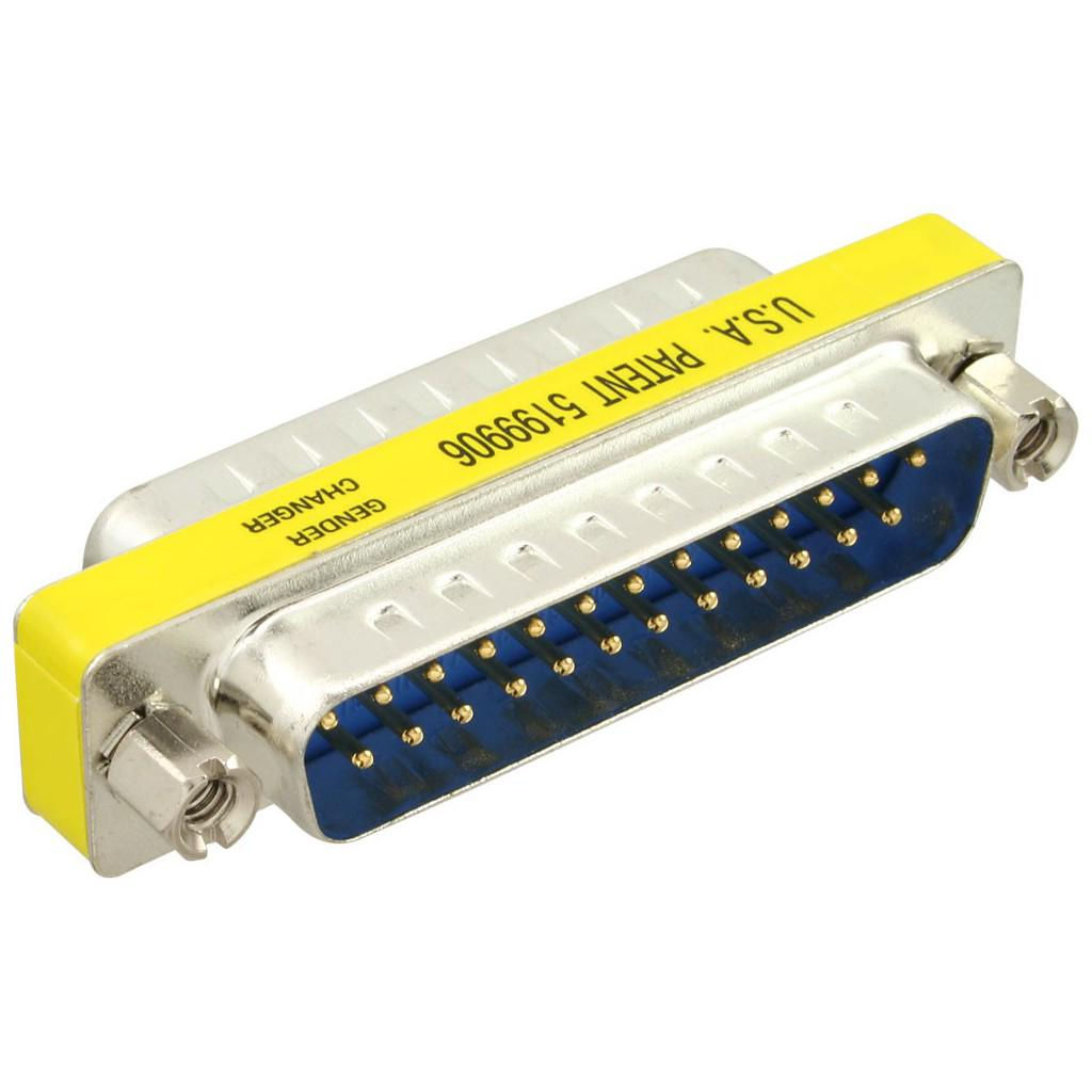 Gender Changer, InLine®, 25 Pin D-sub Male / Male