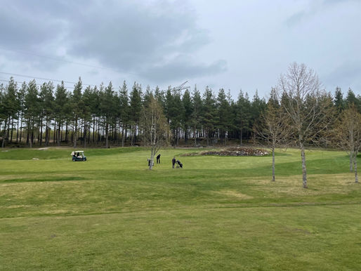 Golfare på golfbana