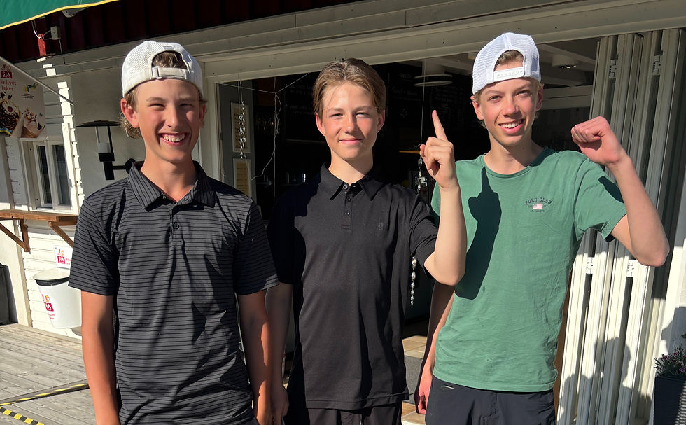 Pristagarna i golftävlingen Teen cup