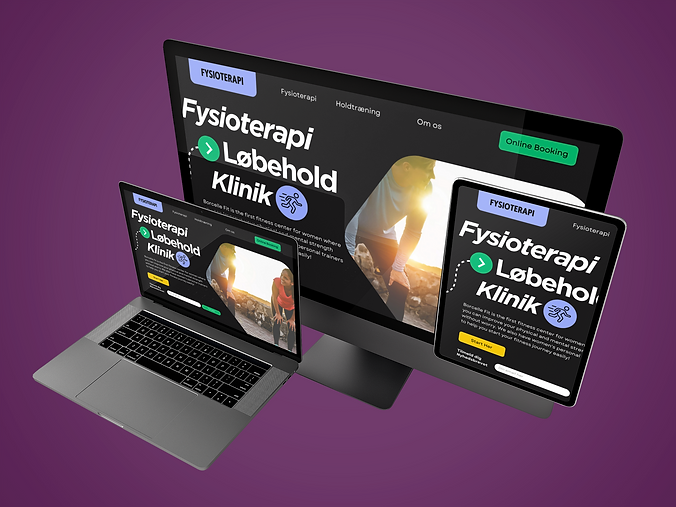 Fysioterapi hjemmeside designet af Wix Webdesigner Tine Bihlet