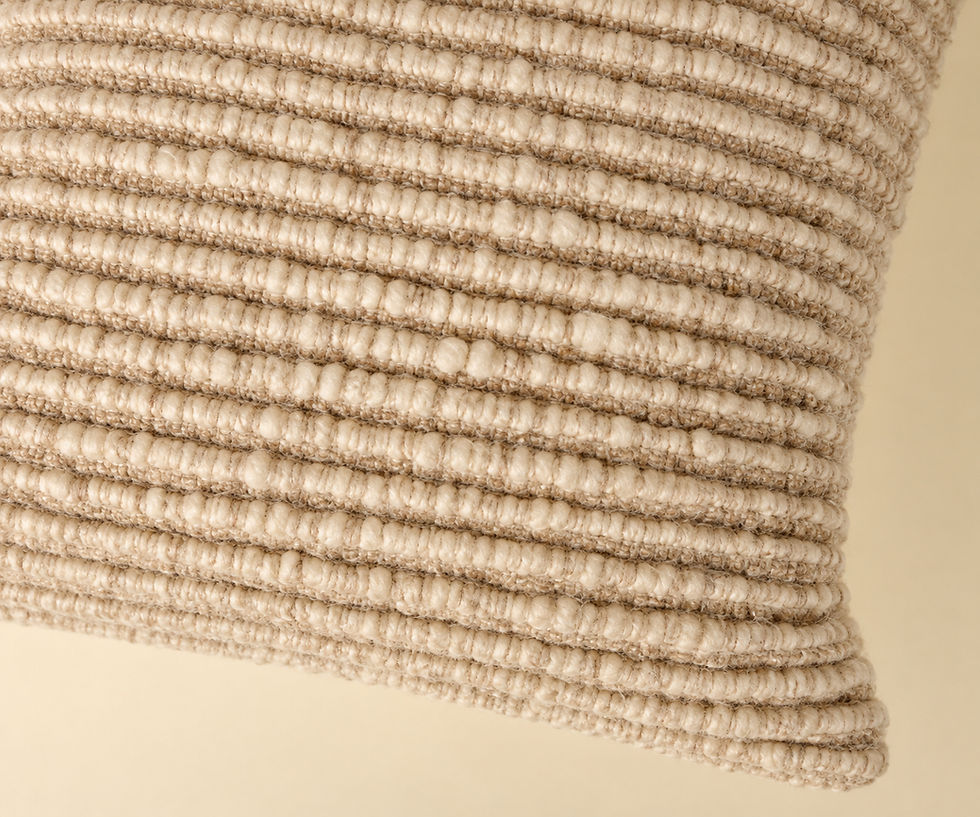 Thumbnail: Close-up of the beige 20x20 Finn Handwoven Pillow texture