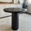 Thumbnail: Black round pedestal side table