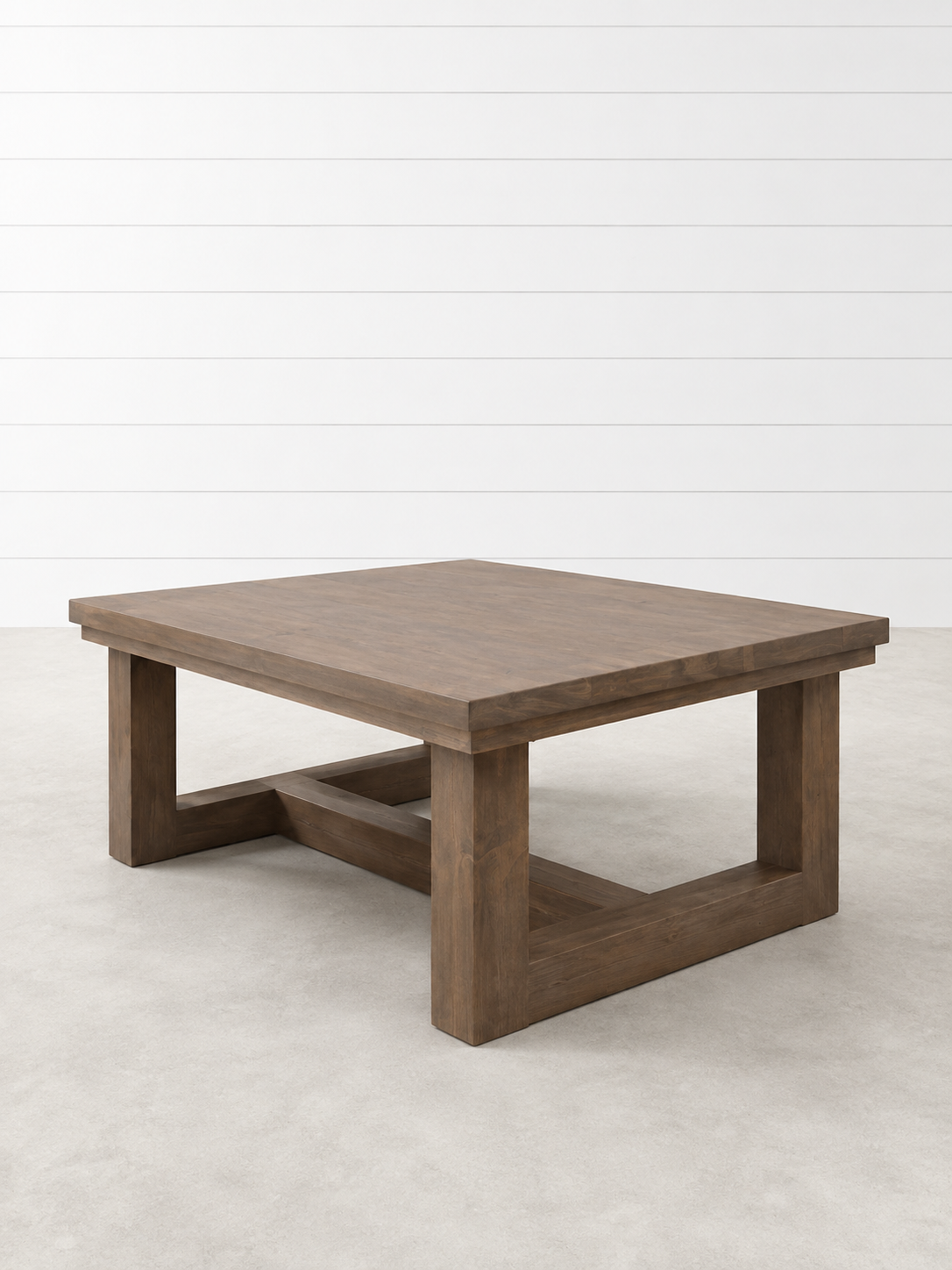 Maddie coffee table in a rustic wood finish.