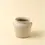 Miniature : White pottery pot with handles, set against a cream background.