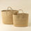Thumbnail: Two tan woven baskets with handles, Natura Seagrass basket set of 2.
