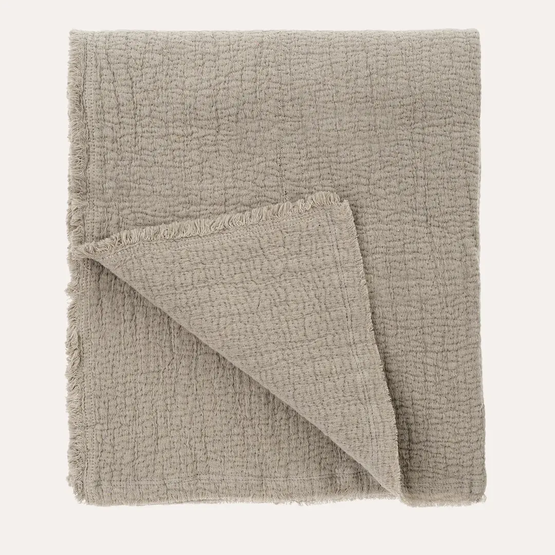 MALABAR THROW BLANKET | STONE
