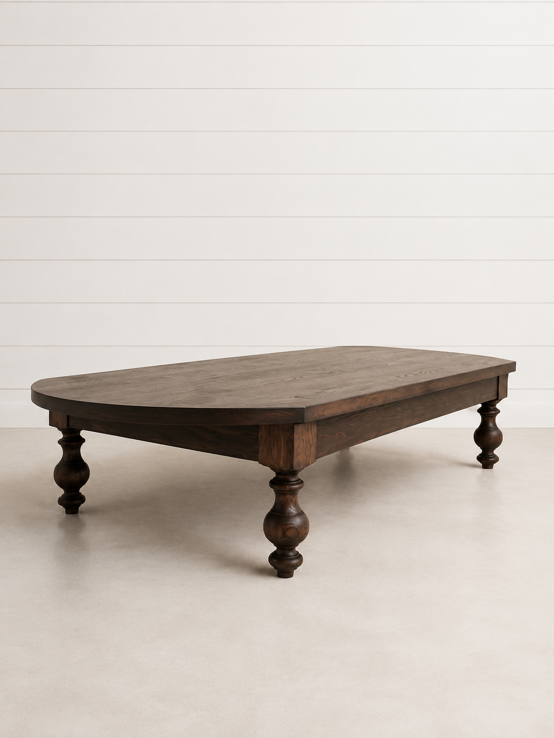 Dark wood Cellini Coffee Table with turned legs