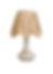 Mushroom table lamp, beige shade