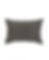 Striped pillow on white background. Dark grey and tan vertical lines.