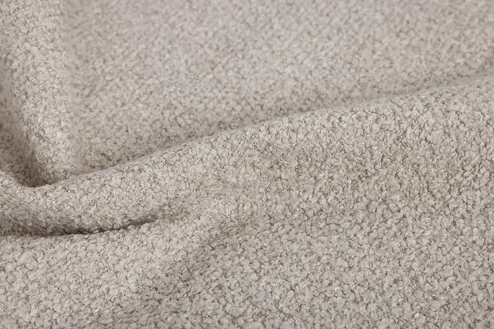 Thumbnail: Grey boucle fabric texture for a Snuggle Chair