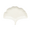 Miniature : White ceramic ginkgo leaf-shaped plate isolated on white background