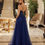 Thumbnail: Q1778 FIT AND FLARE LONG TULLE GOWN