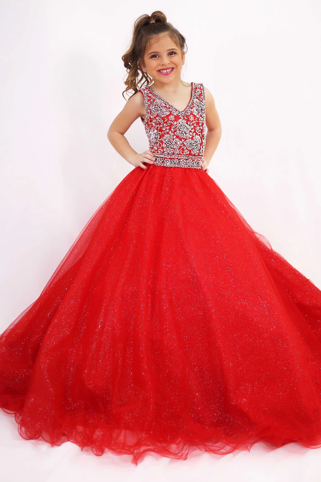 KIDS -27723 AVA PRESLEY BALLGOWN RED