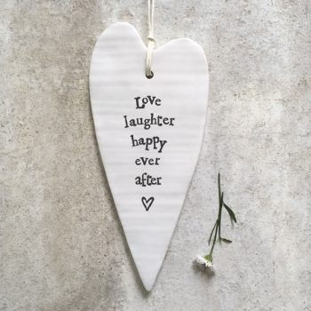 Porcelain Long Hanging Heart