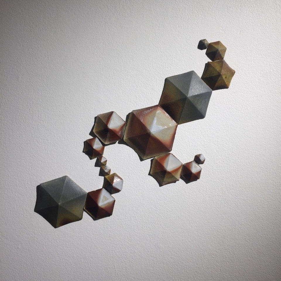 Ceramic Wall Installation, Wood-fired ceramic