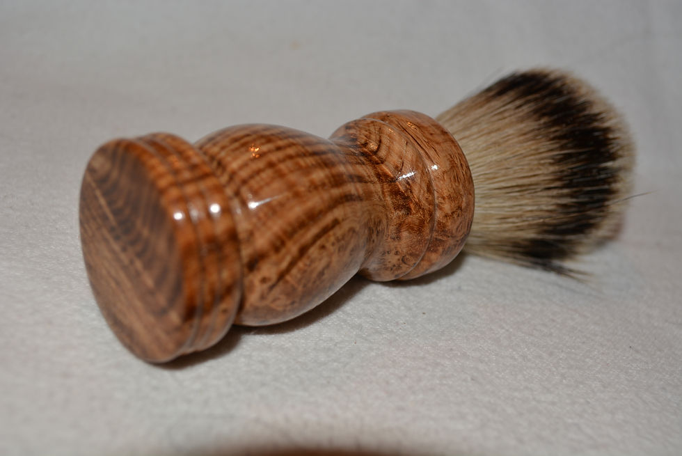 Thumbnail: Handmade 3 Piece Black Ash Burl Wood Shaving Set