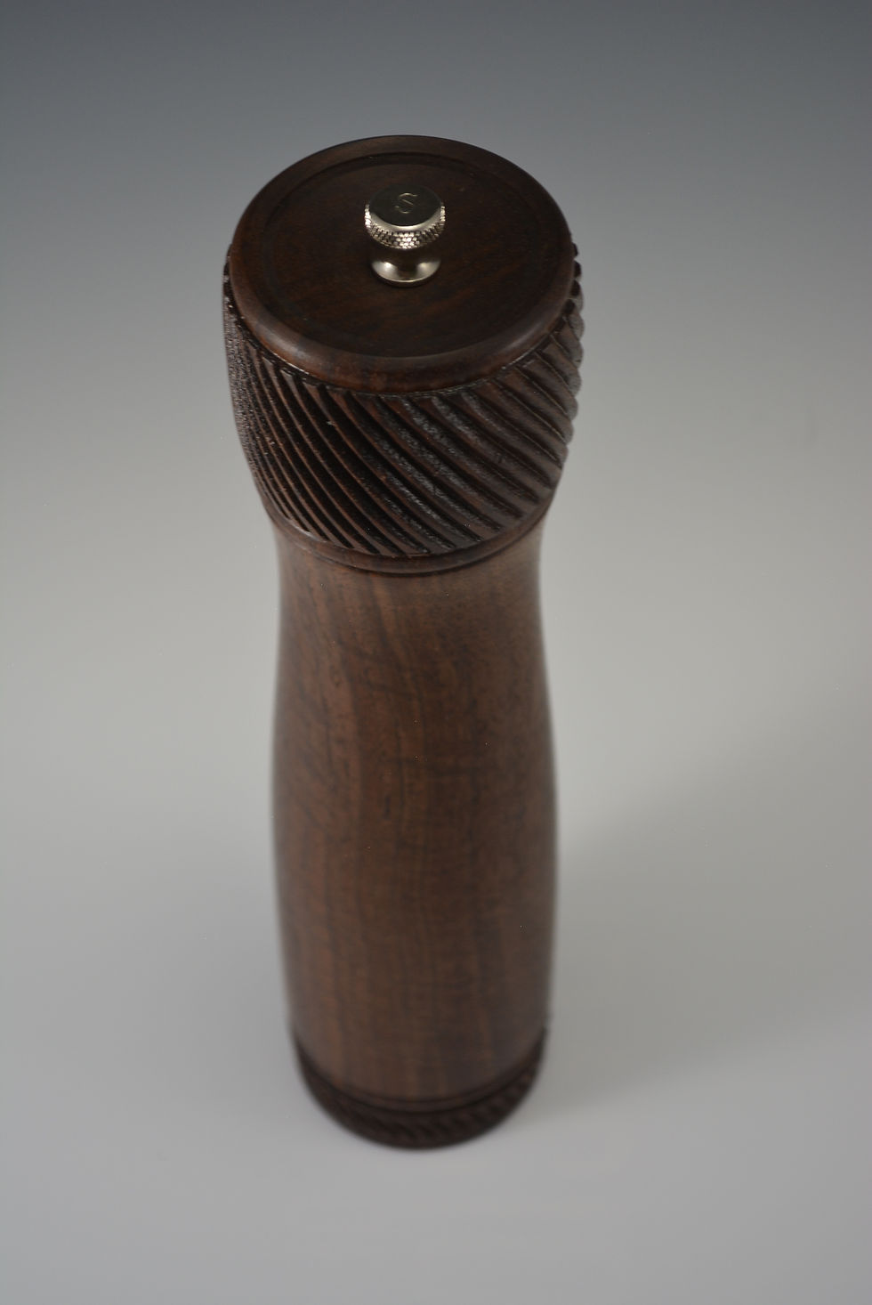 Thumbnail: Beautiful Fiddleback Walnut Pepper/Salt Mill