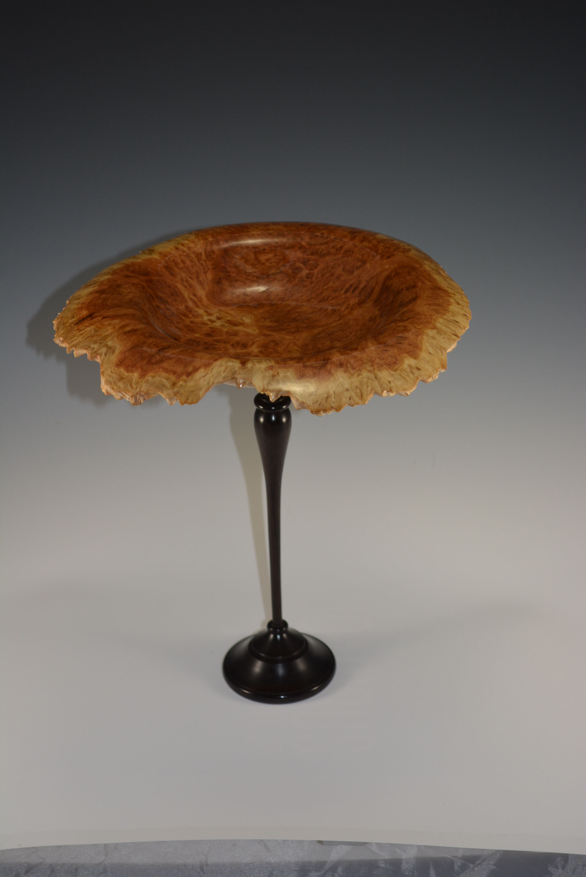 Artistic York Gum Burl Pedestal Bowl