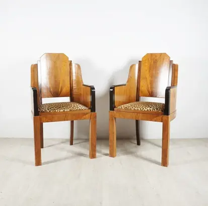 A Pair of Art Deco Armchairs