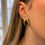 Miniatura: Arete ovalo negro 