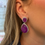 Miniatura: Arete morado con plateado 
