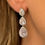Miniatura: Arete gota triple plateado
