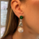 Miniatura: Arete verde perla 