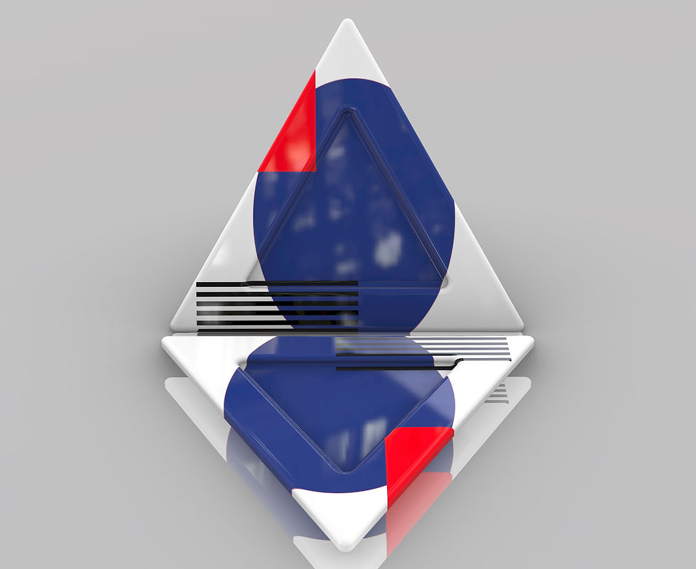 Massimo Avant-Garde Prismatica Ceramic Plate with Geometric Artwork