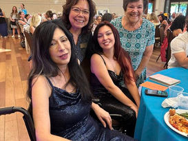 Christine Douglas and family at Helping One Woman