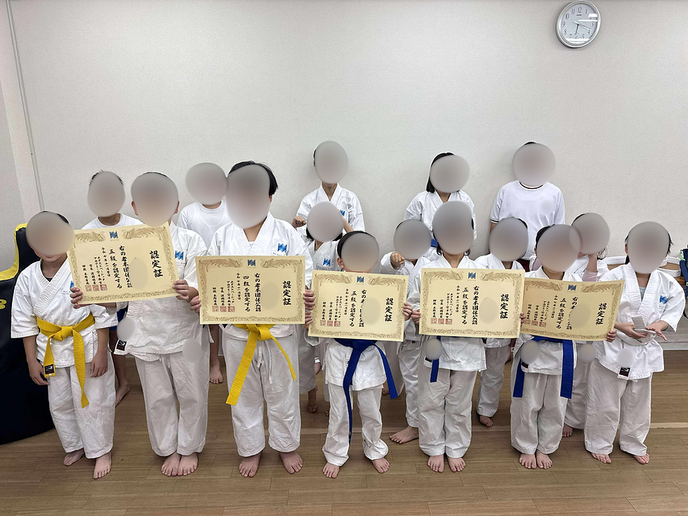 📔空手教室・昇級審査の合格者に新しい帯が授与🎉継続の力と武道が育む強い心【三木町・高松市・さぬき市】