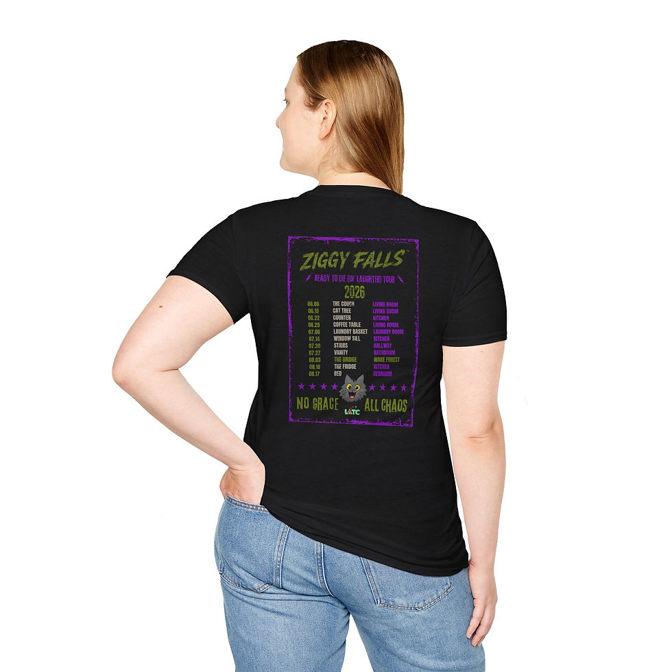 Thumbnail: Ziggy Falls — Ready to Die (of Laughter) Tour Tee