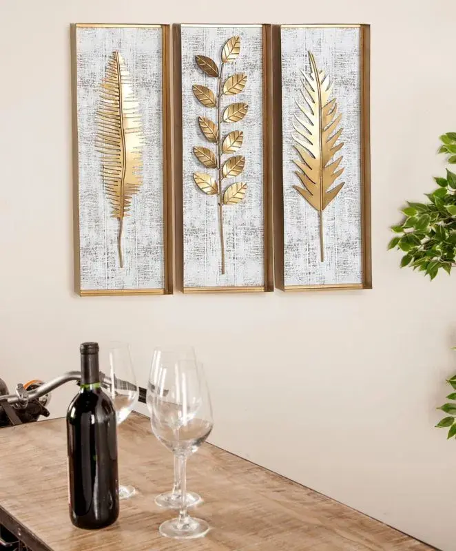 Thumbnail: Contemporary Metal Leaves Wall Decor