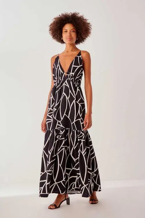 VESTIDO ESTAMPA KAUAI LONGO