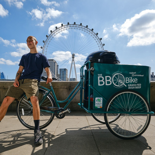 HOT DOG BIKE CART TRICYCLE, VENDING CART BURGER MARKET STALL BBQ BIKE