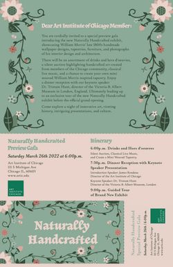 Naturally Handcrafted: Inside of Invitation Card