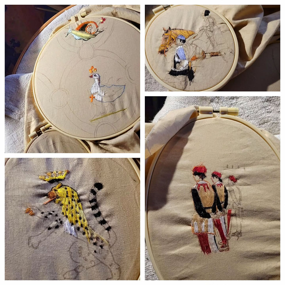 embroidered painting