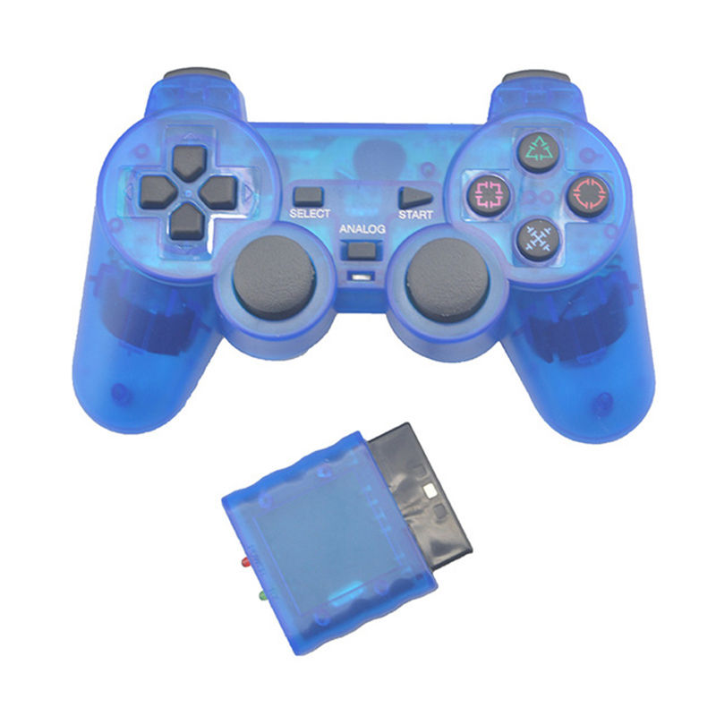 Transparent Color Wireless Gamepad For PS2 2.4G Vibration Joystick Blutooth Co