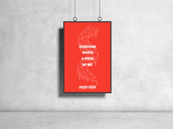 Hanging PSD Poster Mockup Design