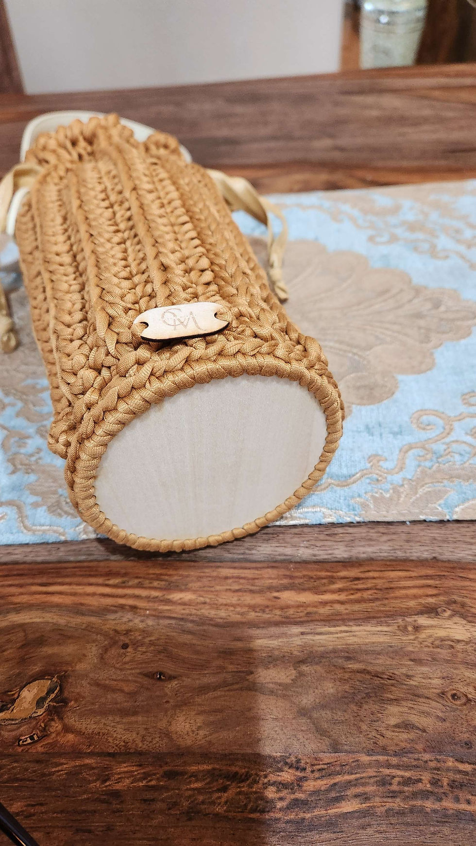 Thumbnail: Crochet Tote Wine ( wine bottle included)