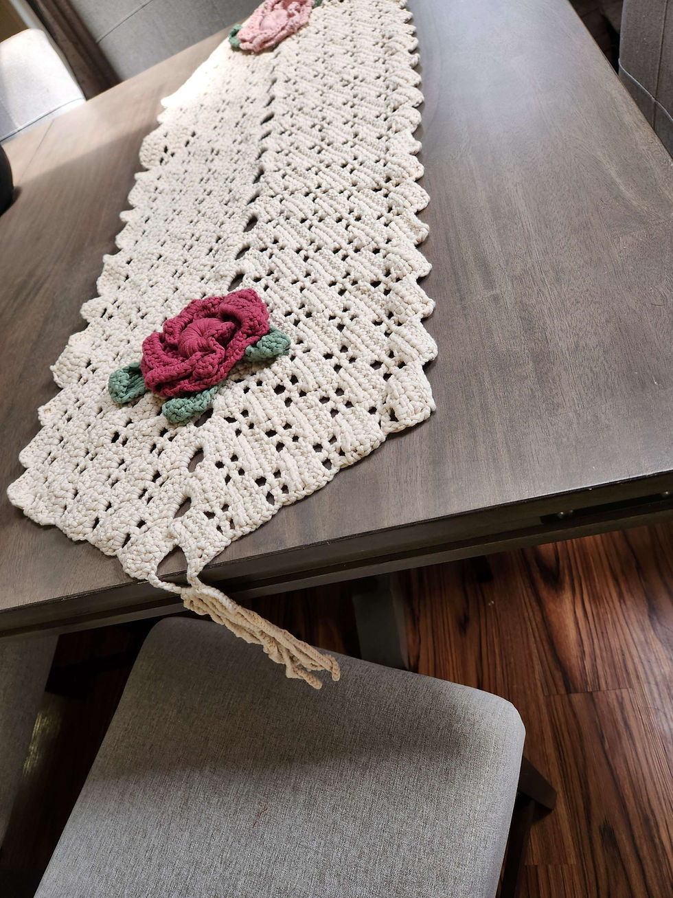 Thumbnail: Beautiful Table Runner in Crochet 
