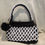 Thumbnail: Handmade Black & White Crochet Handbag with Sturdy Handles