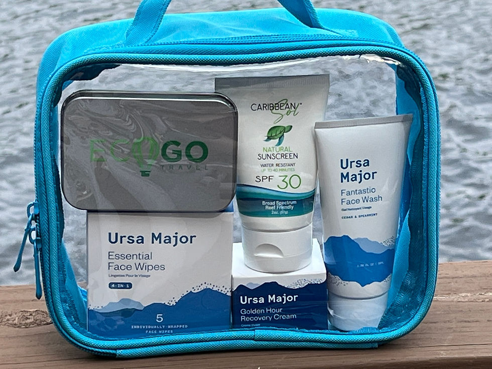 Thumbnail: Clear Toiletry Bag with Strap (Blue, Black or Grey)