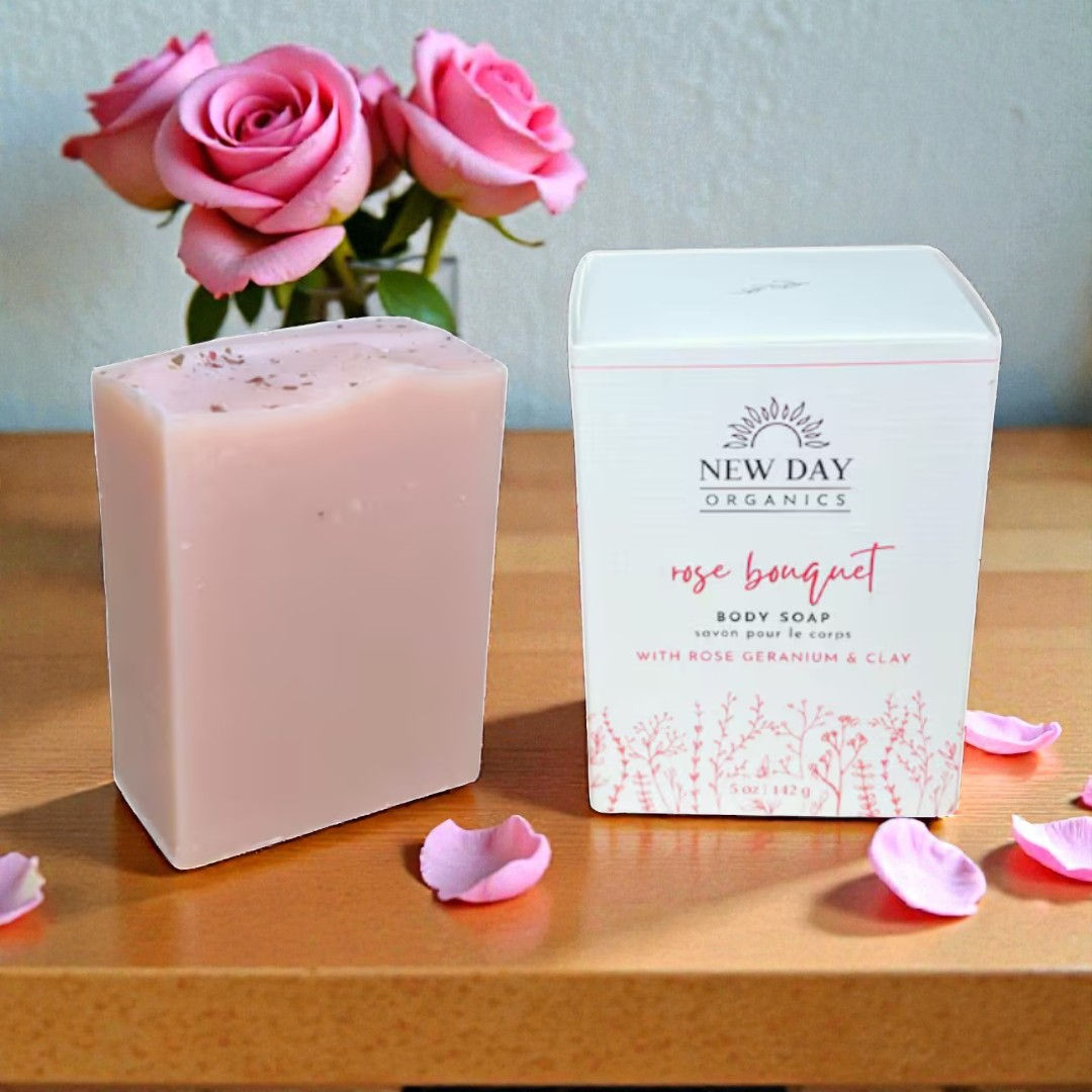 New Day Organics Rose Clay Facial & Body Bar