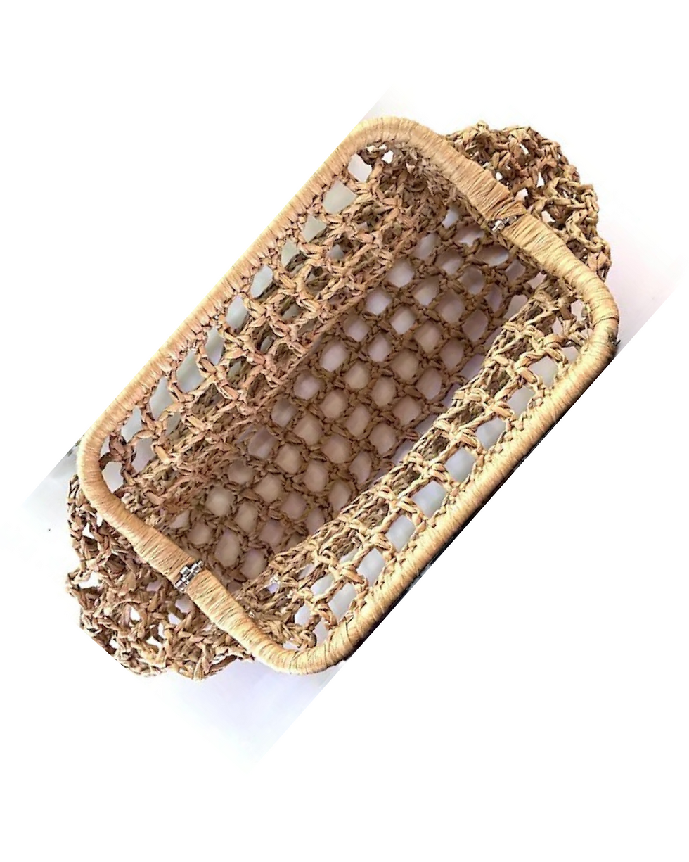 Thumbnail: Handcrafted Raffia Statement Clutch Bag