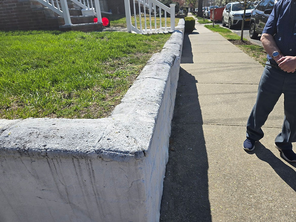 Leaning Retaining Wall