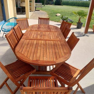 Aérogommage table de jardin